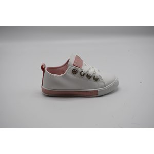 Witte sneakers met roze maten 25-30