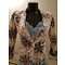 Vest bloemen roos/blauw S-XXL