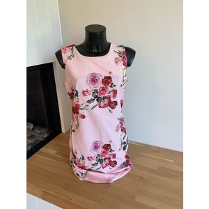 Roos kleed met bloemen S-XL