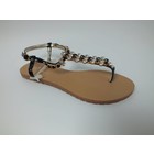 Zwarte sandaal met diamantjes