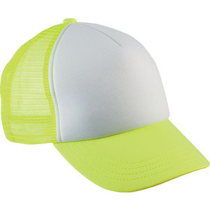 Truker kinder pet fluo geel met naam