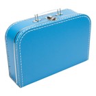 Koffer 30 cm cobalt blauw bedrukt