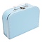 Koffer 25 cm licht blauw bedrukt
