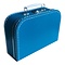 Koffer 25 cm cobalt blauw bedrukt
