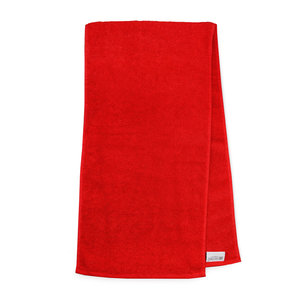 Sporthanddoek rood geborduurd met naam