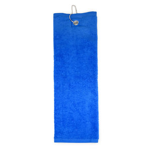 Golf handdoek royal blauw met naam geborduurd