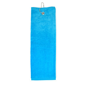 Golf handdoek turquoise met naam geborduurd