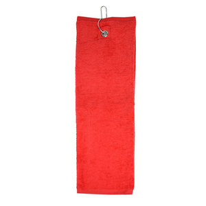 Golf handdoek rood met naam geborduurd