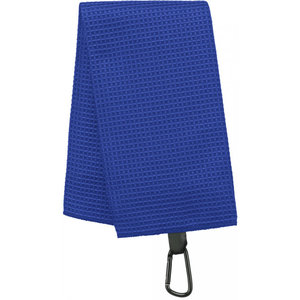 Golf handdoek honingstuctuur royal blauw geborduurd