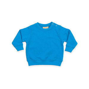 Blauwe kinder trui met naam geborduurd (6 maanden - 4 jaar)