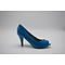 Blauwe pump peep toe