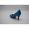 Blauwe pump peep toe