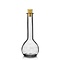 Glazen fles met kurk 200ml gevuld met  body olie / massage olie honey
