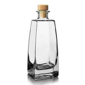 Glazen fles met kurk 350ml gevuld met  showergel