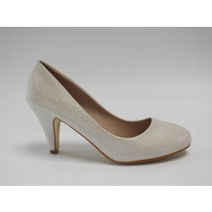 Witte glitter pump