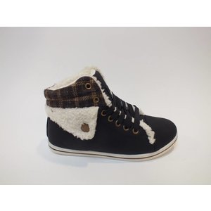 Zwarte sneaker met wol