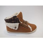 Khaki sneaker met wol