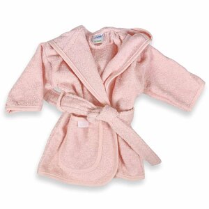 Badjas geborduurd met naam tot 2-4 jaar Blush