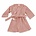 Badjas geborduurd met naam tot 2-4 jaar Sandstone pink