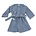 Badjas geborduurd met naam tot 2-4 jaar Grey/blue