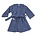 Badjas geborduurd met naam tot 2-4 jaar silk blue