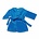 Badjas geborduurd met naam tot 4-10 jaar turquoise