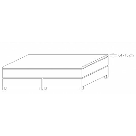 Socratex Premium Jersey Topper Hoeslaken met elastaan | ecru