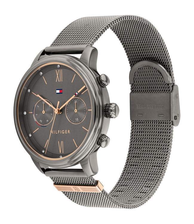 Tommy Hilfiger   Blake 1782304 Multifunktionsuhr Grau Mesh Damenuhr