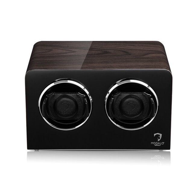 Modalo INSPIRATION Uhrenbeweger für 2 Uhren  Makassar-Schwarz