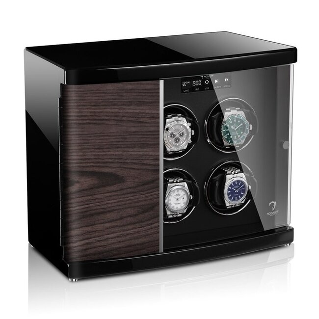 Modalo Uhrenbeweger Timeless MV4 für 6 Uhren schwarzes Makassa