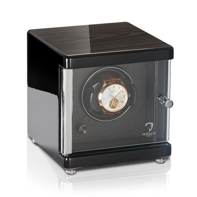 Modalo  Uhrenbeweger Ambiente für 1 Uhr Schwarzes-Makassar-Schwarz