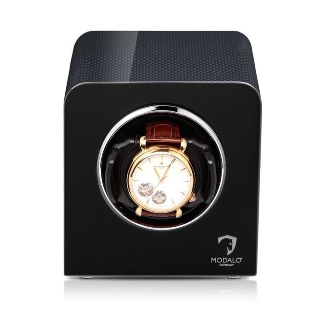 Modalo  Uhrenbeweger Inspiration MV4 für 1 Uhr Carbon-Schwarz