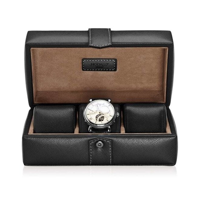 Modalo  Uhrenbox Gallante für 3 Uhren Schwarz