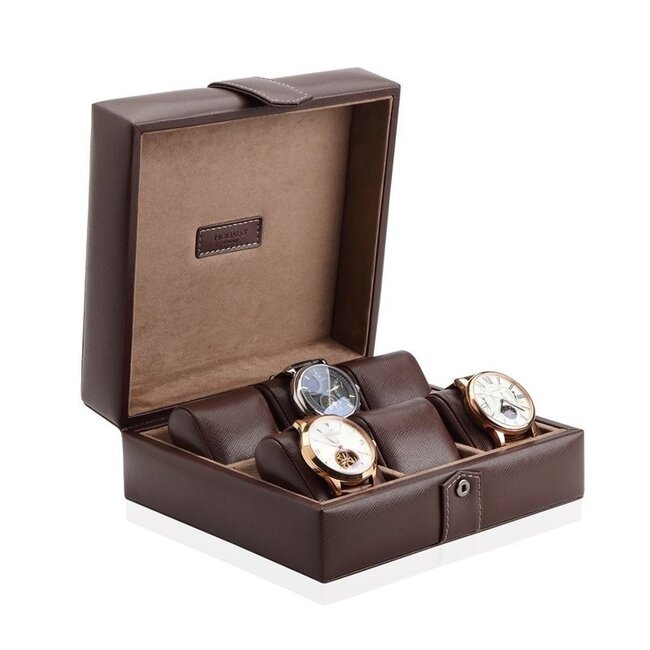 Modalo Uhrenbox Gallante für 6 Uhren Braun