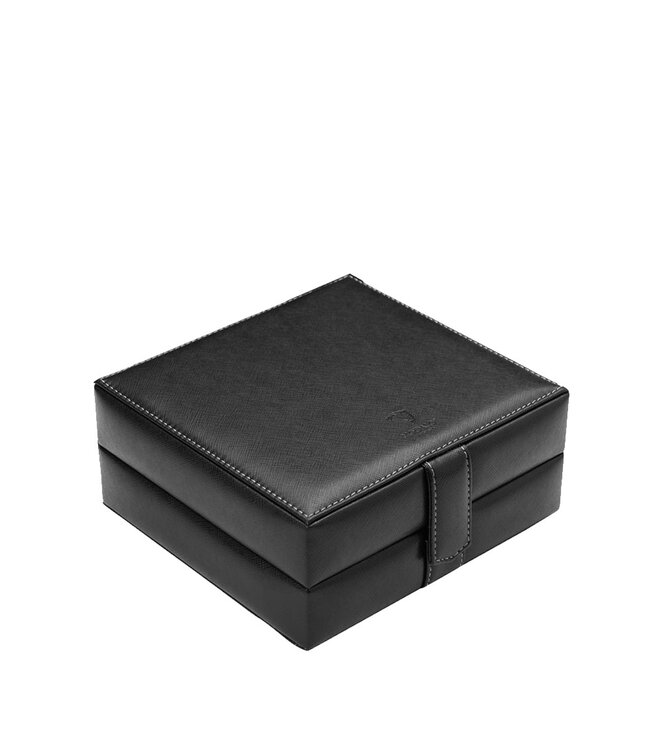 Modalo  Uhrenbox Gallante für 6 Uhren Schwarz Leder