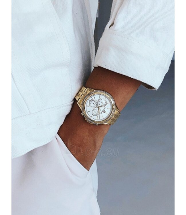 Tommy Hilfiger   Ari 1781977 Multifunktionsuhr Gold Weiss Damenuhr
