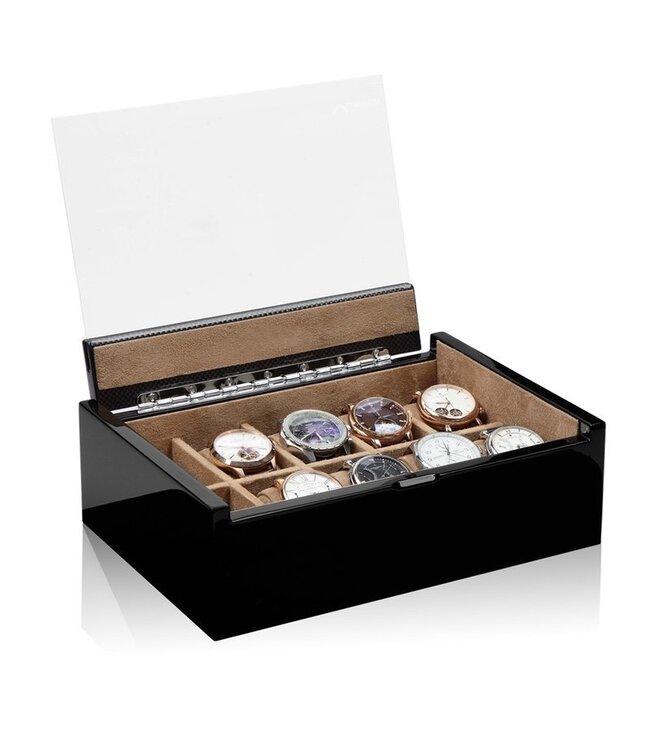 Modalo Lucia Uhrenbox für 10 Uhren Carbon-Beige