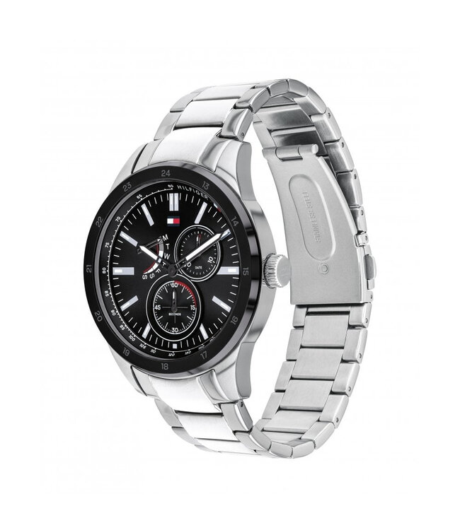 Tommy Hilfiger  Austin 1791639 Herrenuhr Schwarz Silber