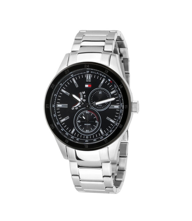 Tommy Hilfiger  Austin 1791639 Herrenuhr Schwarz Silber
