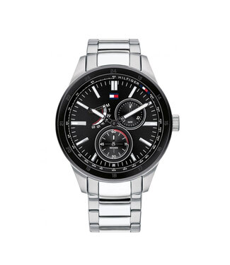 Tommy Hilfiger  Austin 1791639 Herrenuhr Schwarz Silber