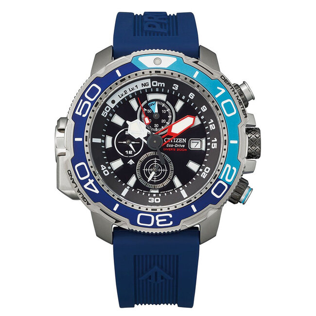 Citizen Promaster Marine Eco-Drive Taucheruhr blau silber BJ2169-08E - Herrenuhr