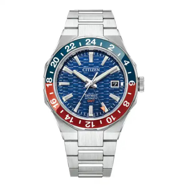 Citizen  NB6030-59L Herrenuhr Automatik Series 8 GMT Stahl/Blau-Rot