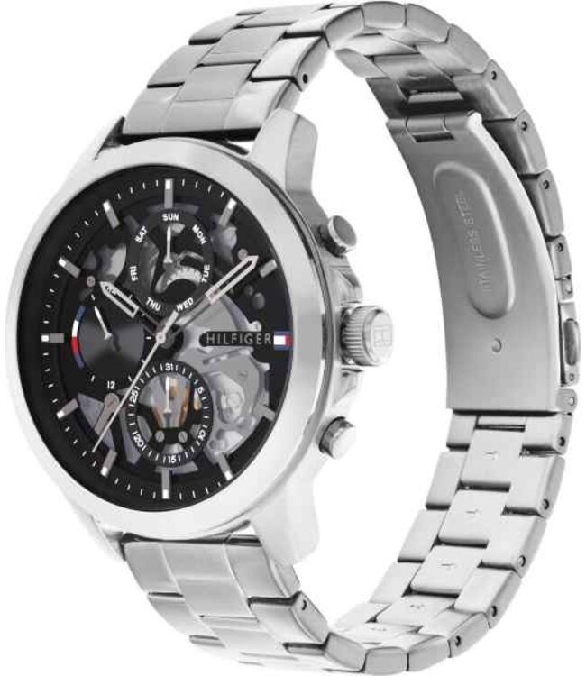 Tommy Hilfiger  Henry 1710477 Schwarz Silber Herrenuhr