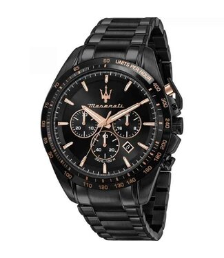 Maserati  Traguardo R8873612048 Herrenuhr Chronograph Schwarz Edelstahl