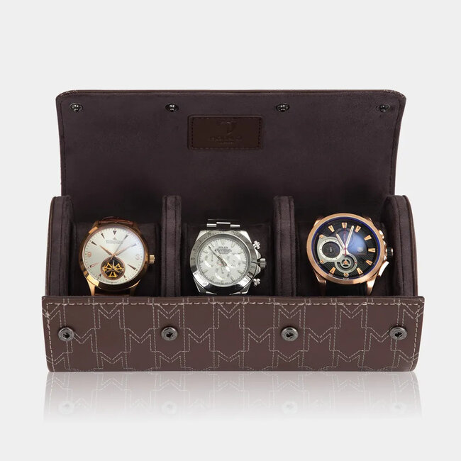 Modalo  OPTIMUS Uhrenrolle 3 Uhren braun