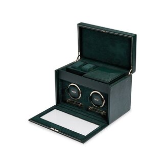 WOLF 1834 Uhrenbeweger „British Racing“ Double Watch Winder mit Reise-Etui WOLF