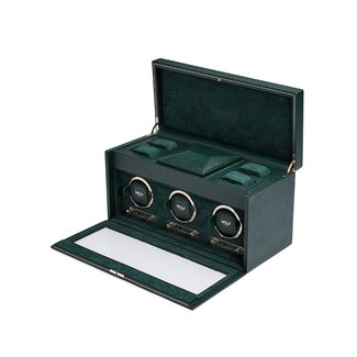 WOLF 1834 Uhrenbeweger „British Racing“ Triple Watch Winder mit Reise-Etui