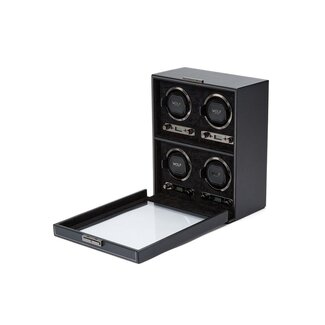 WOLF 1834 Uhrenbeweger „British Racing“ Watch Winder für 4 Armbanduhren  schwarz