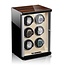Modalo  AMBIENTE Uhrenbeweger 6 Uhren hochkant schwarz beige