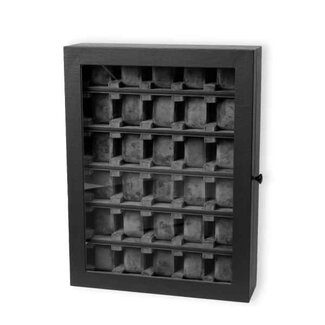 leonardo louis Premium Uhrenbox/Vitrine 30 Uhren Schwarz Holz